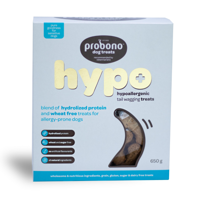 Probono Dog Hypo Allergenic Biscuits front of box