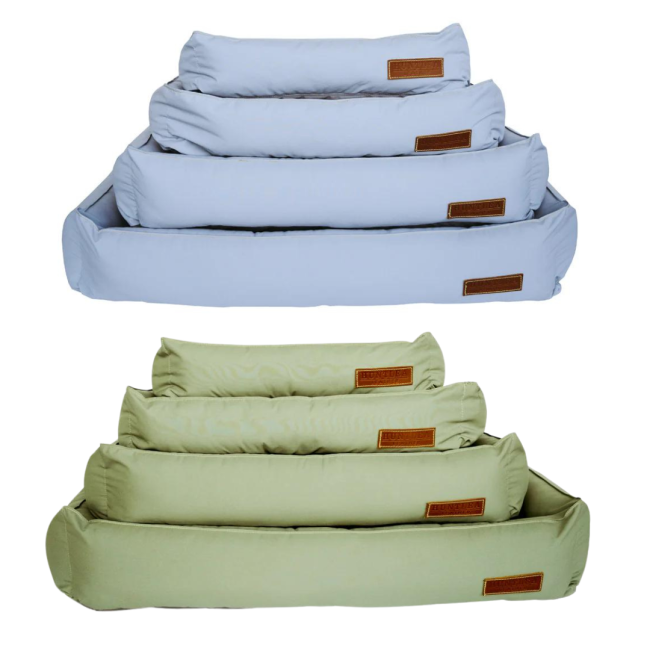 Huntlea Dog Koletto Bolster Bed green and blue all sizes