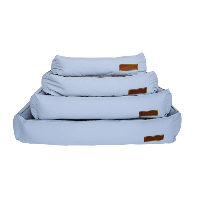 Huntlea Dog Koletto Bolster Bed blue colour, with all four sizes