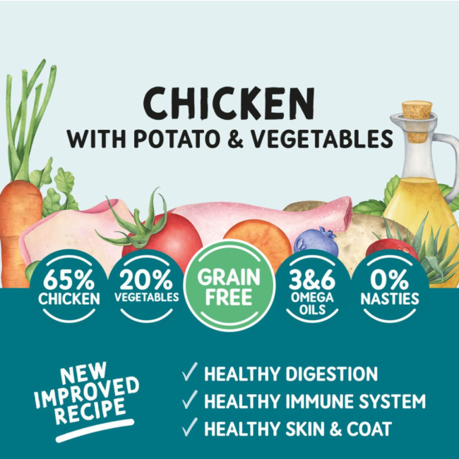Naturo Grain Free Chicken with Potato and Vegetable Adult Wet Dog Food natural products benefits
