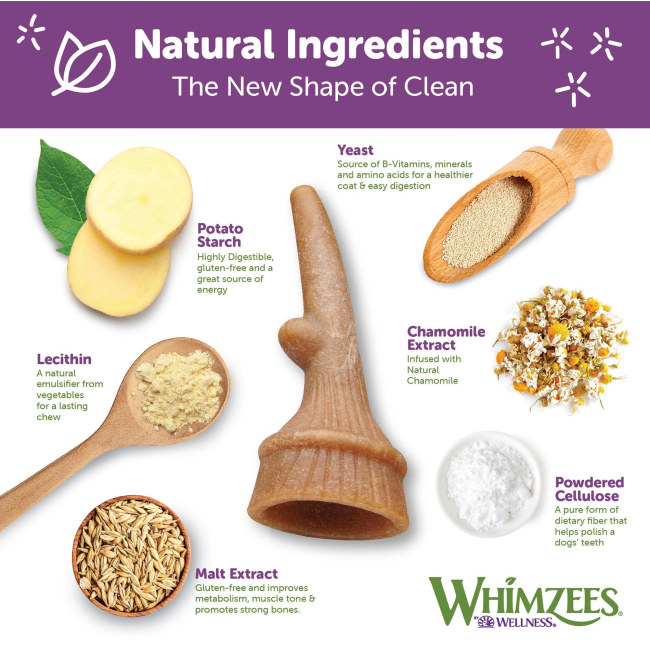 Whimzees Antler Natural Ingredients and benefits