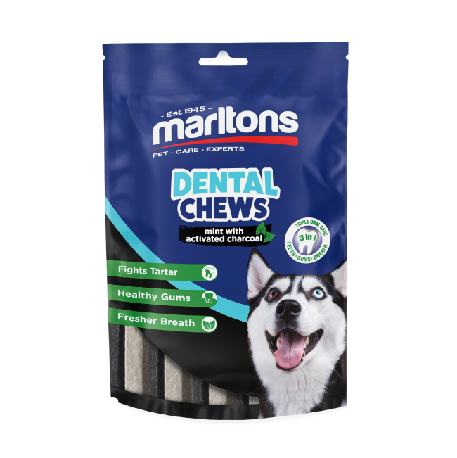 Marltons Dental Dog Chew Treats with Mint & Charcoal