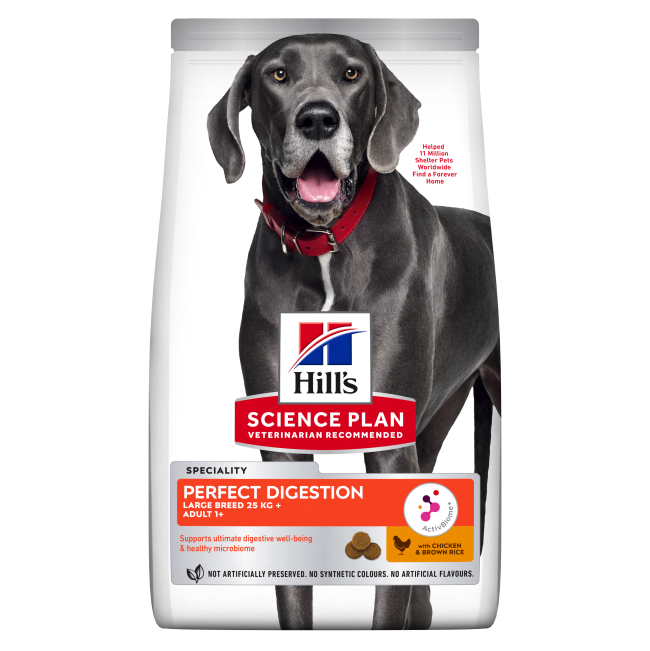 Hill’s Adult Perfect Digestion Large Breed Dry Dog Food front of pack