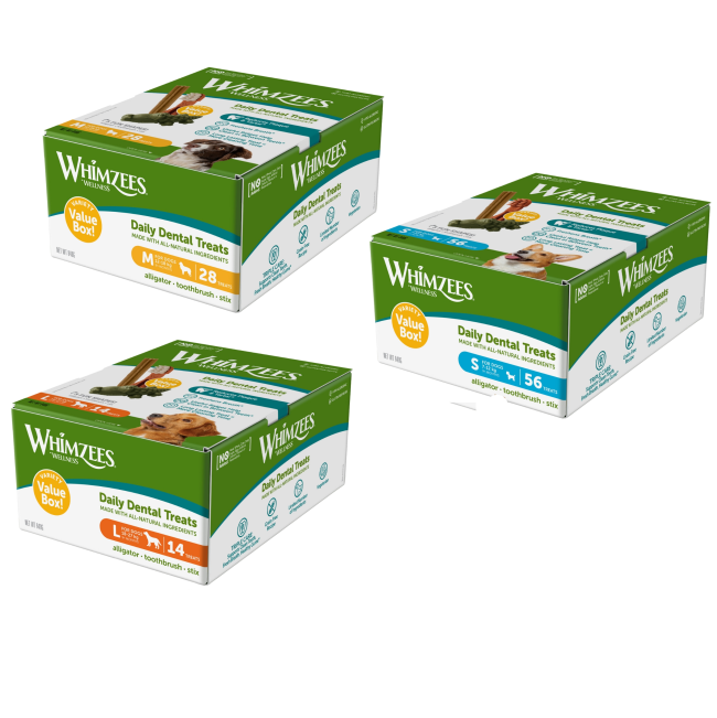 Whimzees Dental Dog Treats - Variety Box