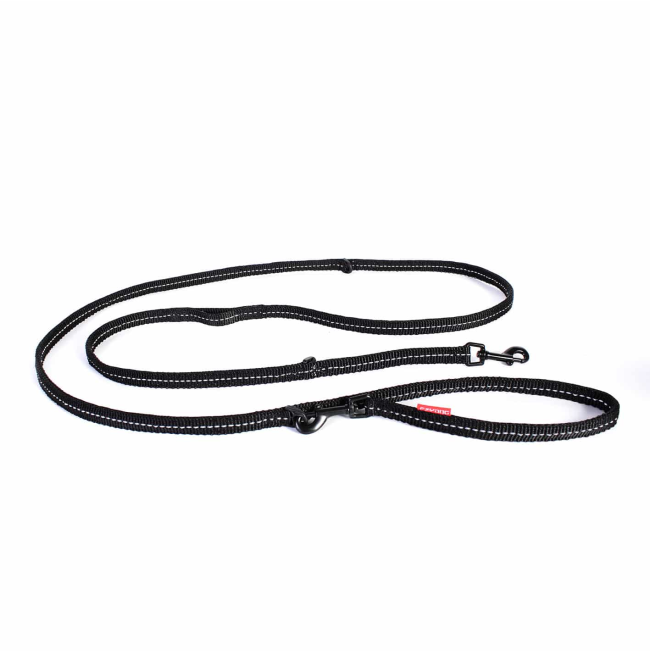 Black multi-function webbing dog lead
