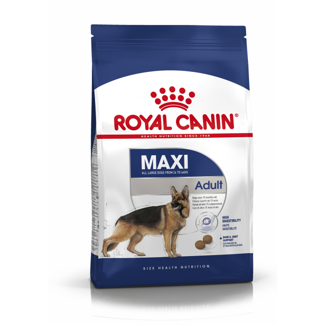 Royal Canin Maxi Adult Dog Food Pack Shot