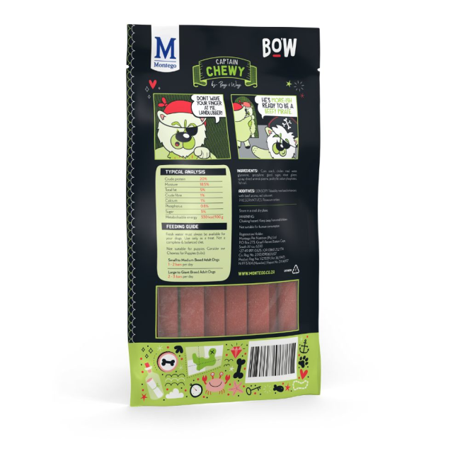 Bags O Wags Beef Bars Chewies Dog Treat back of back
