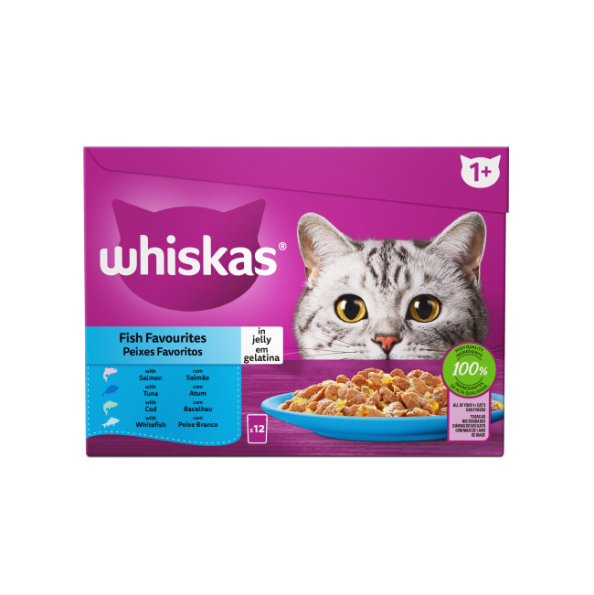 Whiskas Wet Adult Cat Food Fish Selection in Jelly ePETstore