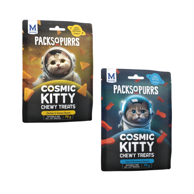 2 bags of packs o purrs cat treats