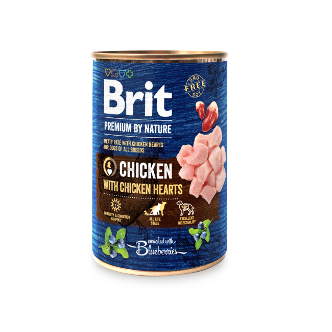 Brit Premium Wet Dog Food with Chicken Hearts ePETstore