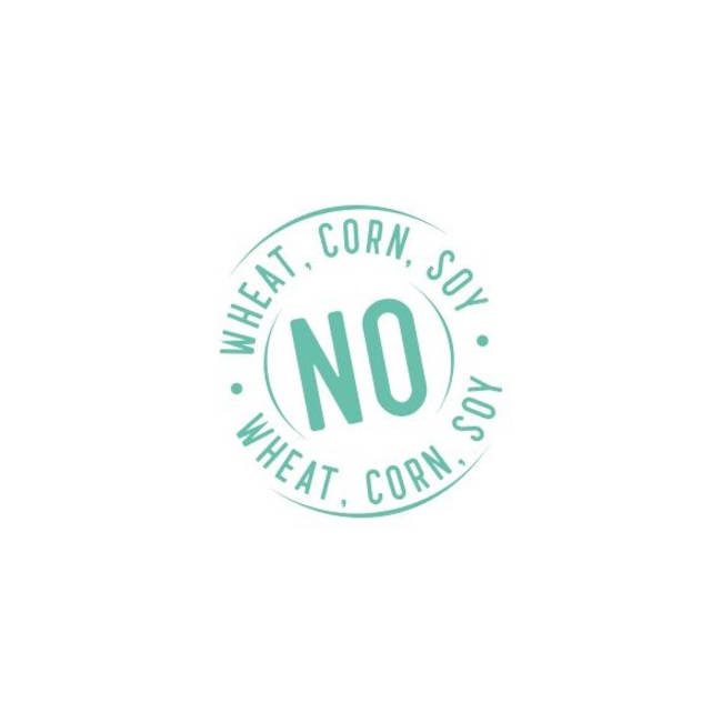 Turquoise coloured No wheat,soy and corn image