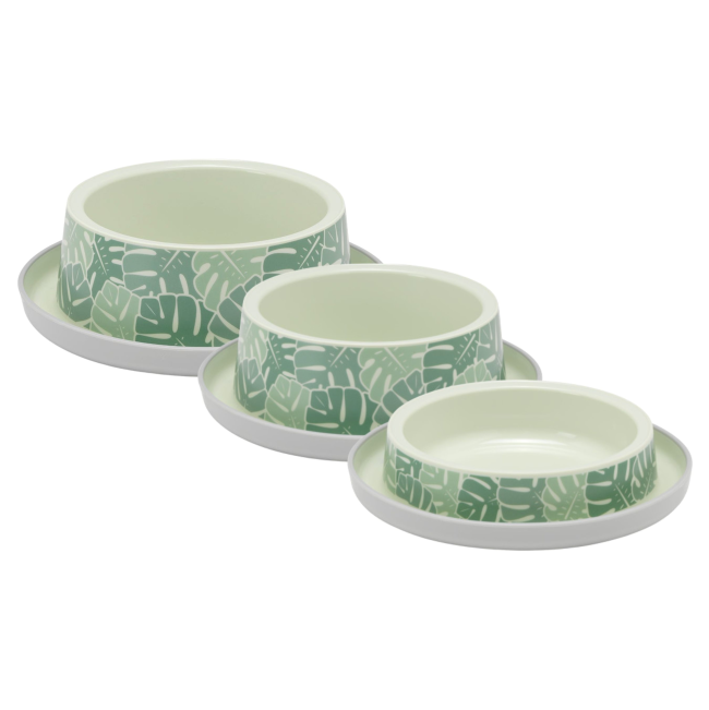 three eden cat bowls with different sizes