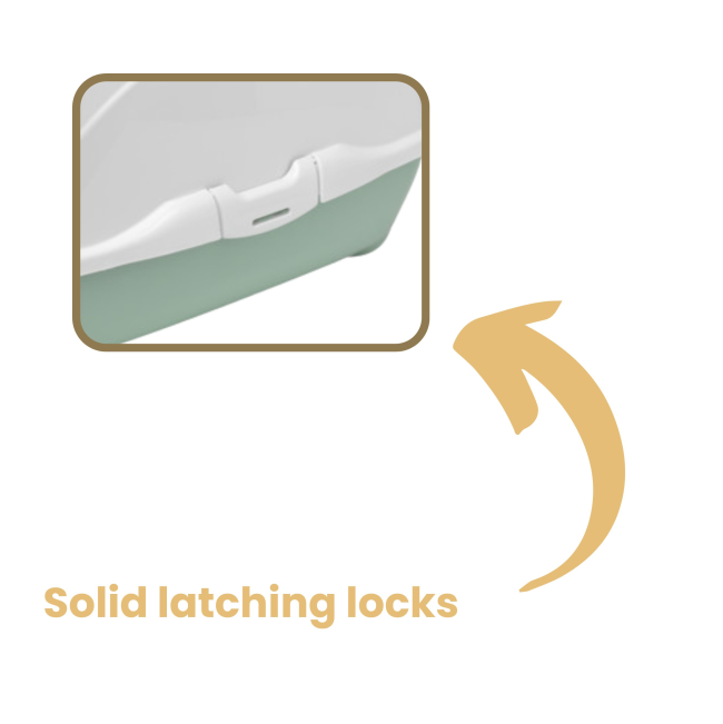 solid latching locks to keep toilet together