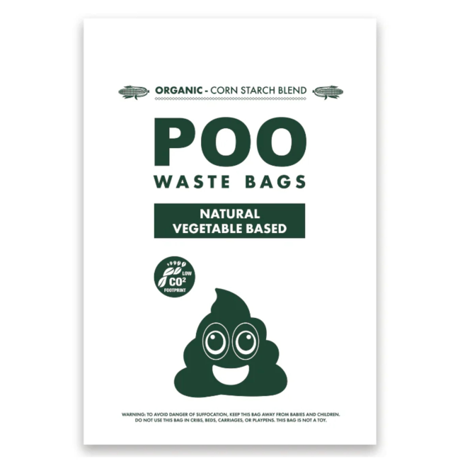 Natural vegetable based poo waste bags