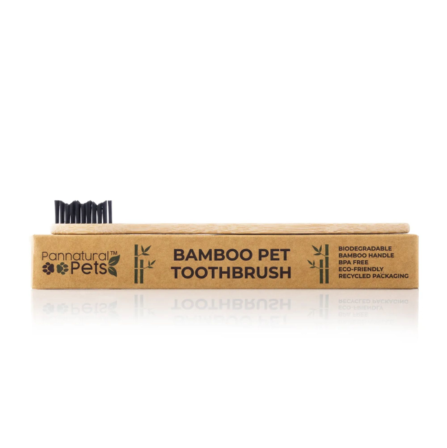 Pannatural Eco-Friendly Bamboo Toothbrush for Dogs and Cats