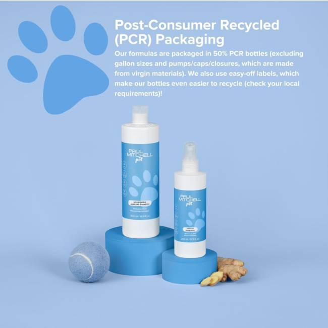 recycled packaging info with image of the awapuhi range