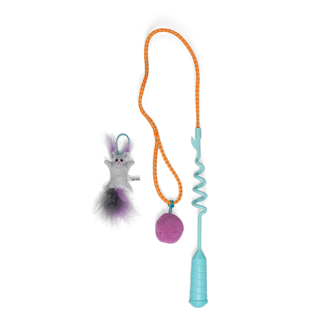 Cat-Apult Spring Wand Toy for Cats
