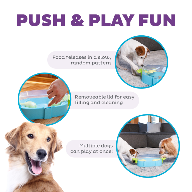 features of the toy with multiple dogs playing