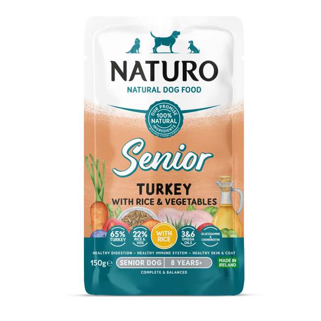 Naturo Senior Dog Turkey Veg & Brown Rice Wet Dog Food