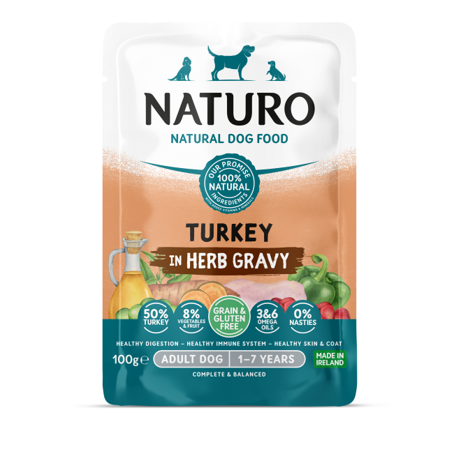 Naturo Adult Grain Free Turkey & Veg in Gravy Wet Dog Food
