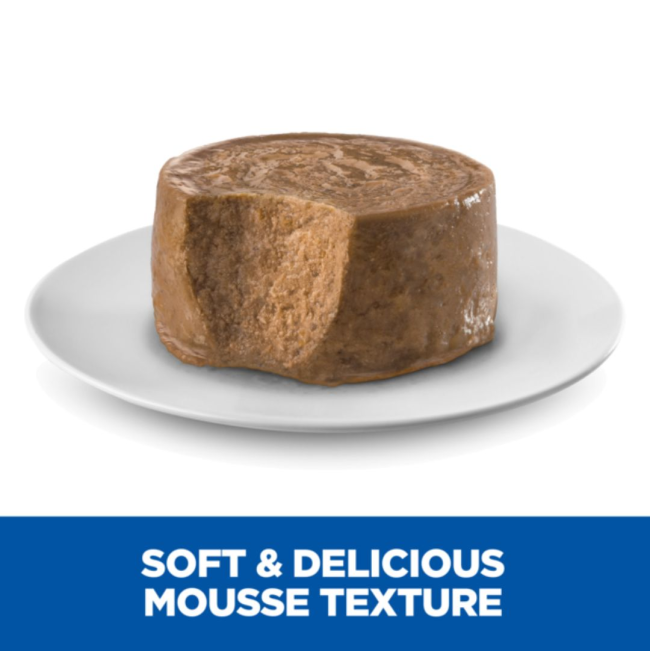 mousse with a spoon taken out so show texture