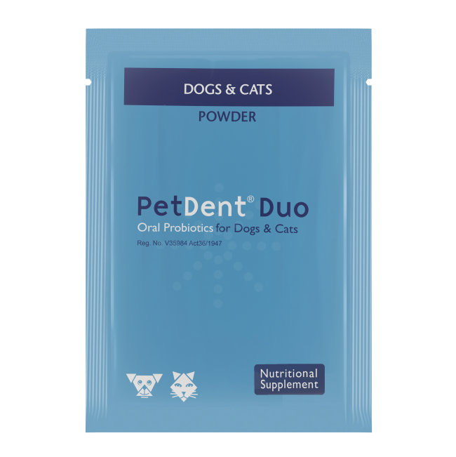 Pet Dent Duo Oral Probiotic Sachets for Dogs & Cats