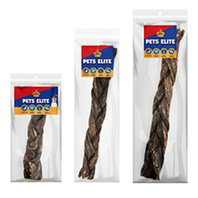 Pets Elite Beef Biltong Twists Dog Chew Treats