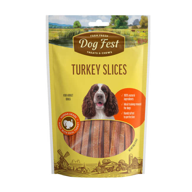 Dog Fest Turkey Slices Dog Chew Treats