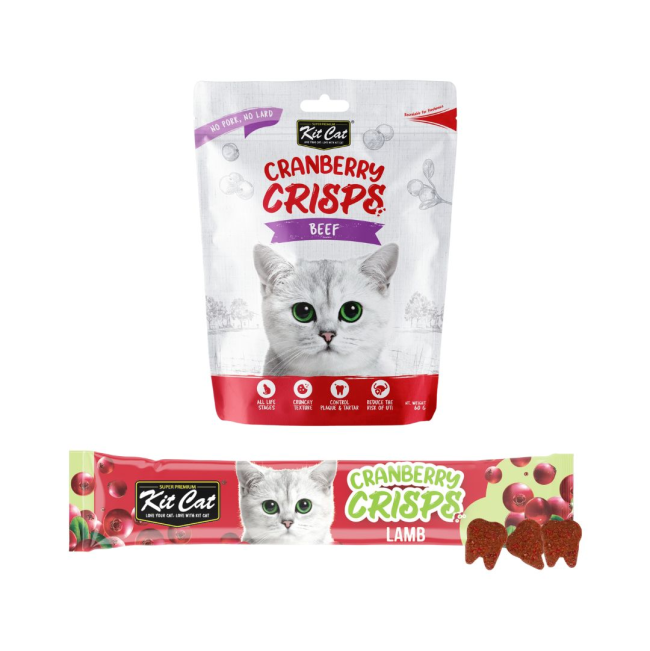 Kit Cat Cranberry Crisps Dental Cat Treats All Flavours