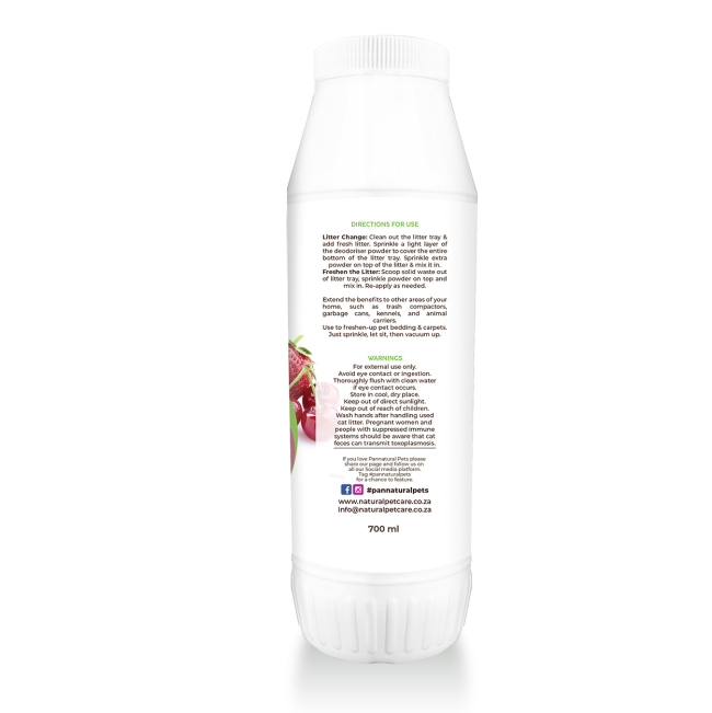 back of pack with ingredients, composition, feeding guide etc