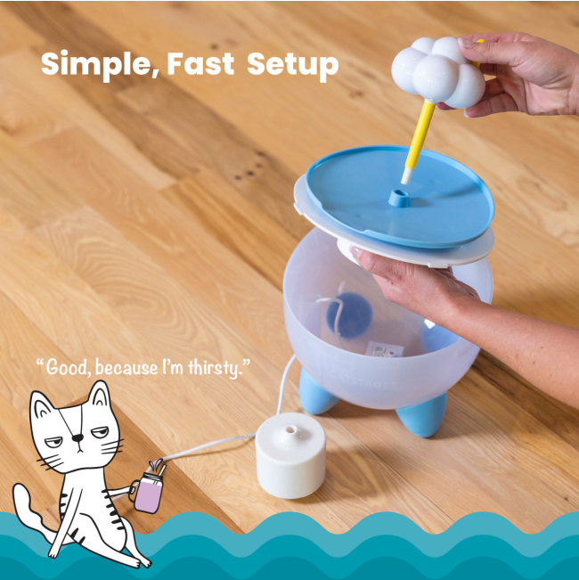 simple setup of the fountain
