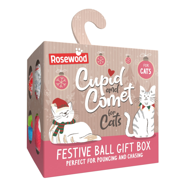 Festive Ball Gift Box for Cats - 8 Piece