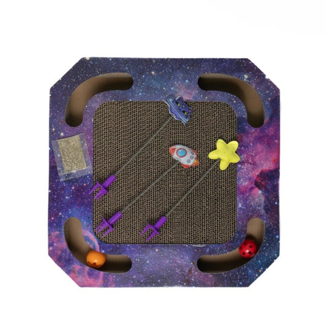 Marltons Spaceship Scratch Board With Catnip