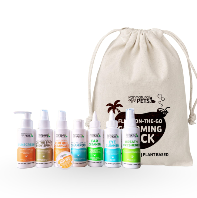 8 mini products included in grooming pack