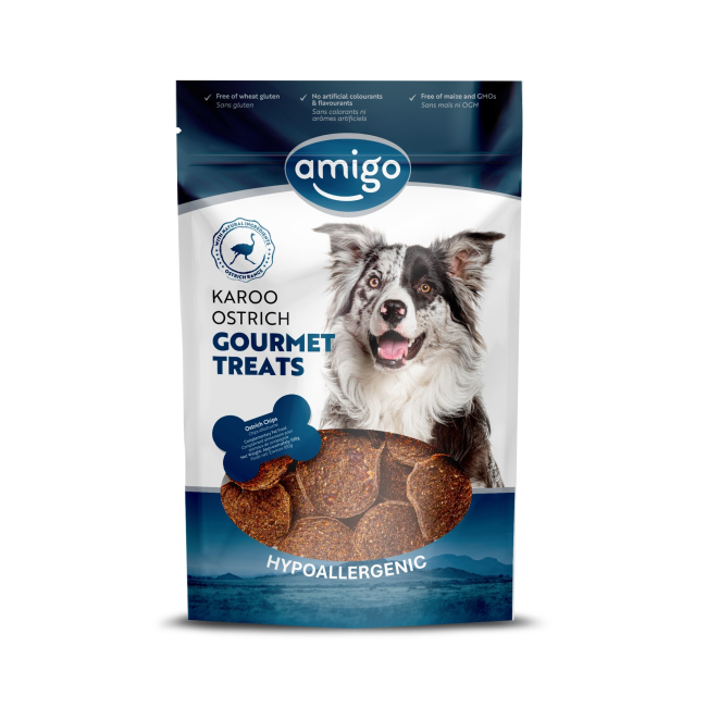 Amigo Gourmet Ostrich Chips Dog Treats