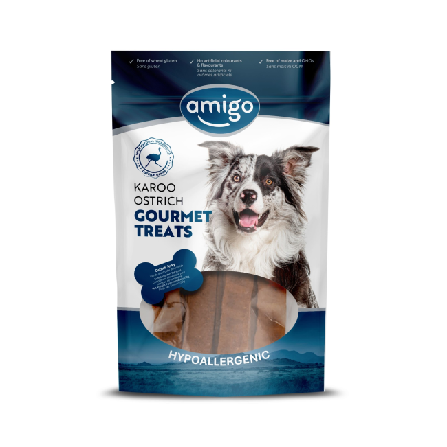 Amigo Gourmet Ostrich Jerky Dog Treats