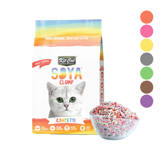 8 variants of Soya Clump cat litter