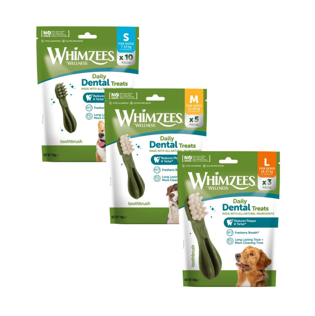 Whimzees Discovery Toothbrush Dental Dog Treats