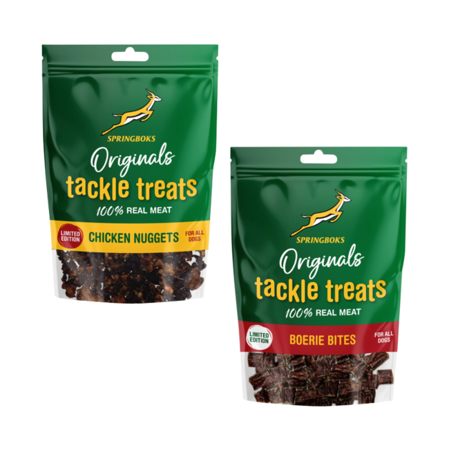 Springboks Tackle Treats Meat Chews for Dogs