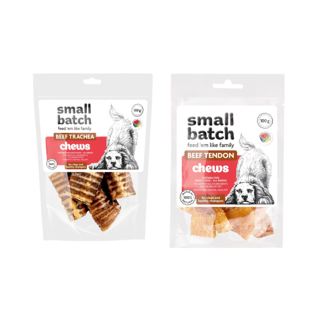 Small Batch Beef Trachea & Tendon Dog Chew Treats