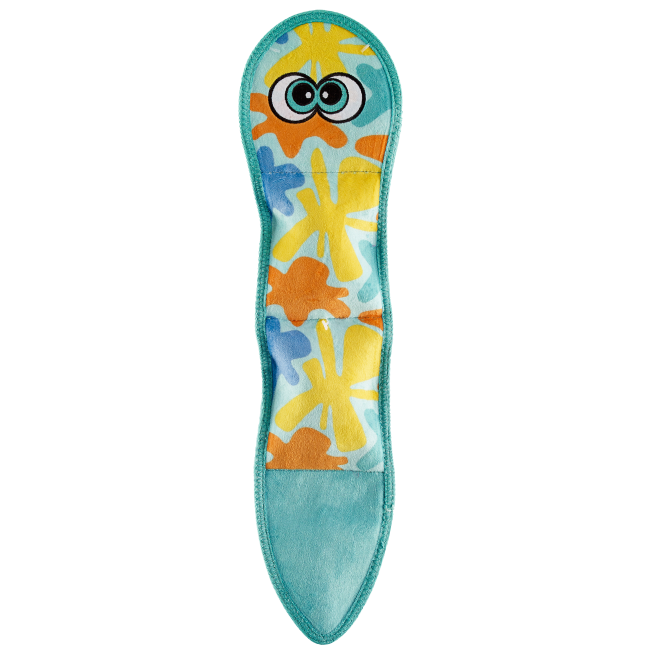 Tough Seamz Snake Squeak & Plush Dog Toy