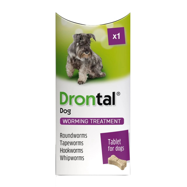 Drontal deworming tablets for medium dogs - kills all common intestinal worms
