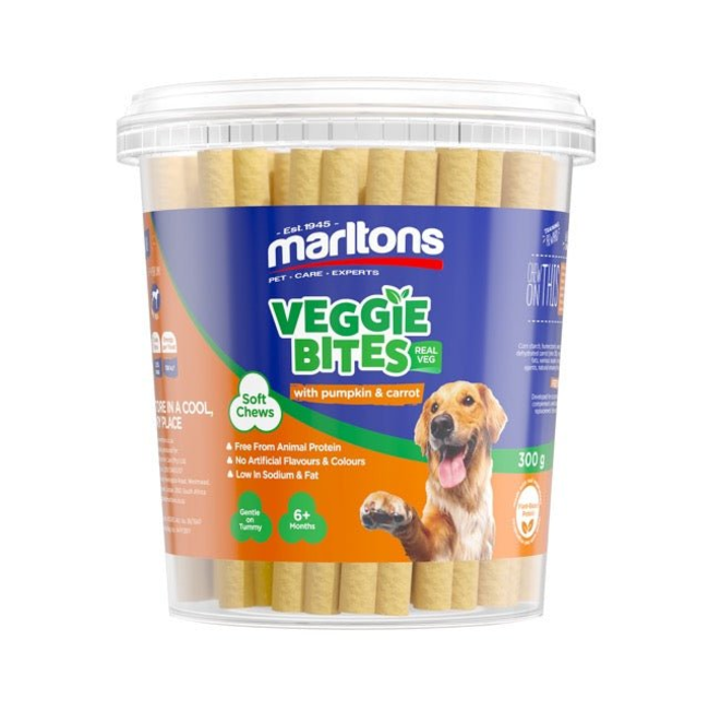 Marltons Dog Veggie Bites Pumpkin & Carrot Chew Treat