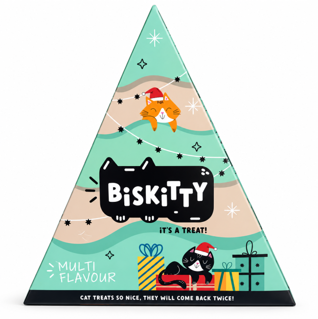 Biskitty X-Mas Triangle Cat Biscuits