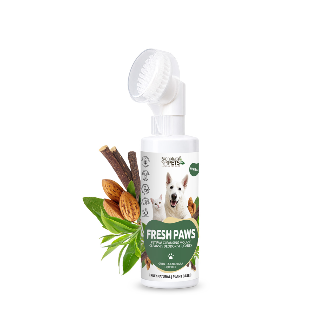 Pannatural Pets Fresh Paws Cleansing Mousse for Cats & Dogs