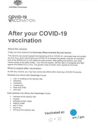 After Your COVID-19 Vaccination