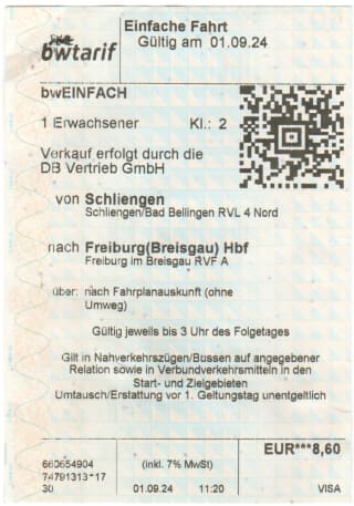 Einfache Fahrt