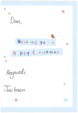 Jackson's Christmas Card