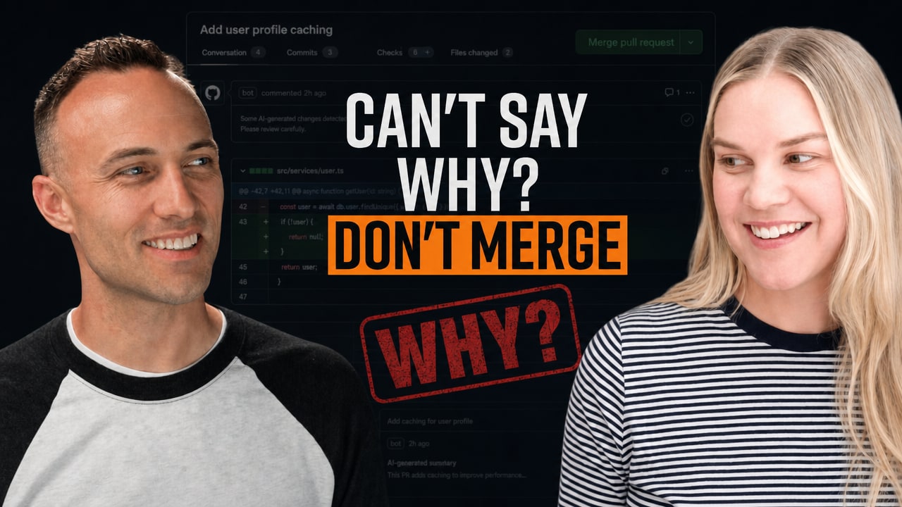 Ask why in every PR - product engineering with Erin Fox YouTube thumbnail