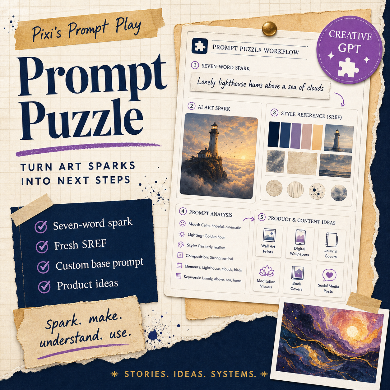 Prompt Puzzle: Art, SREF & Profit GPT